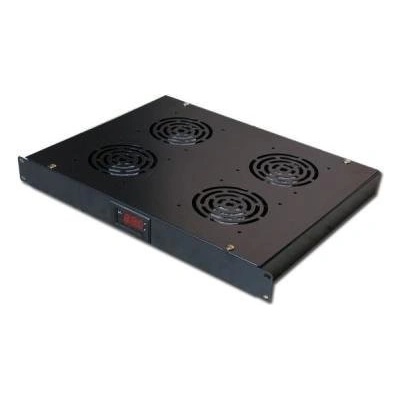 Ventilační jednotka XtendLan SFAN1U4T-B-EK Ventilační jednotka, výška 1U, pro rozvaděče hloubky 350 mm, 4x ventilátor s termostatem SFAN1U4T-B-EK