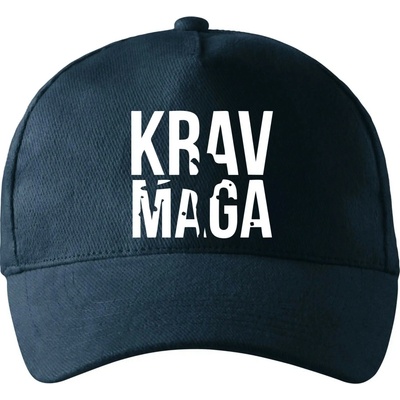Nápis Krav Maga so zahnutým šiltom a mosaznou sponou Tmavomodrá takmer čierna