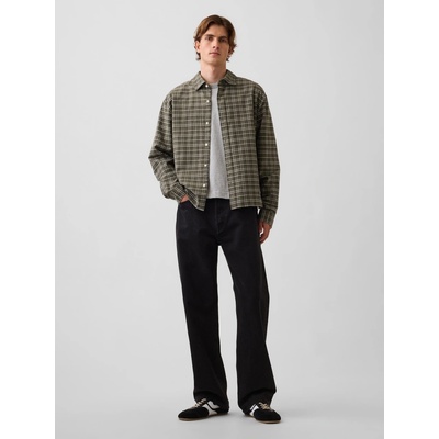 Gap Crop košeľa Oxford zelená