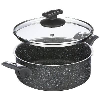 Rajnica KOLIMAX BLACK GRANITEC s pokrievkou, priemer 22cm, objem 3.0l (150445)