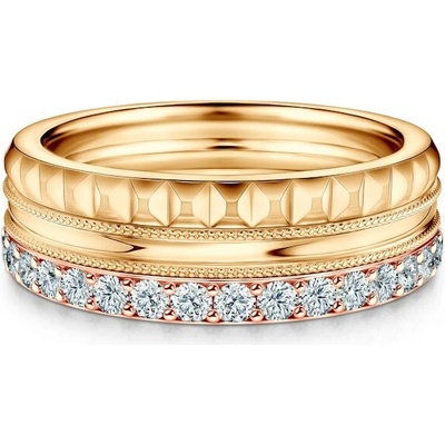 Savicki Sada prsteňov Symphony dvojfarebné zlato diamanty ZST SAVNo 501DR 512Z 508Z