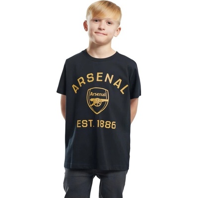 Arsenal FC detské tričko čierne zlatý motív