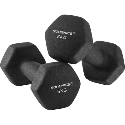 Sada jednoručných činiek 2x5 kg SONGMICS SYL60BK