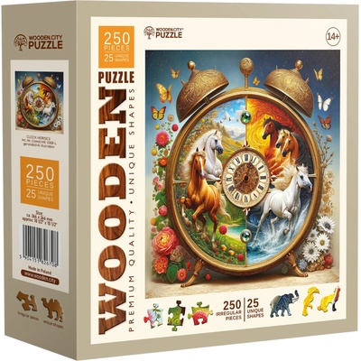 Дървен пъзел Wooden City, 250 части - Коне (HE 0308-L)