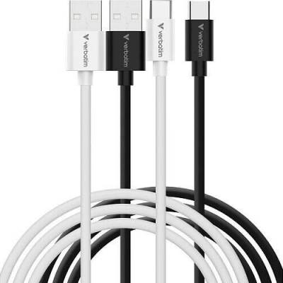 Verbatim 32393 USB-A na USB-C 18 W 100cm černý bílý 2ks