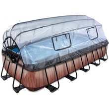 Exit Toys Frame s pískovou filtrací, kopulí a tepelným čerpadlem 540 x 250 x 100cm Dřevo