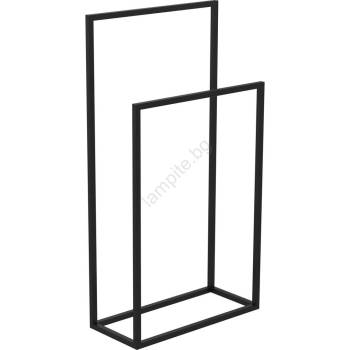 Luminex Закачалка за кърпа 85x45 см черна (LU9898)