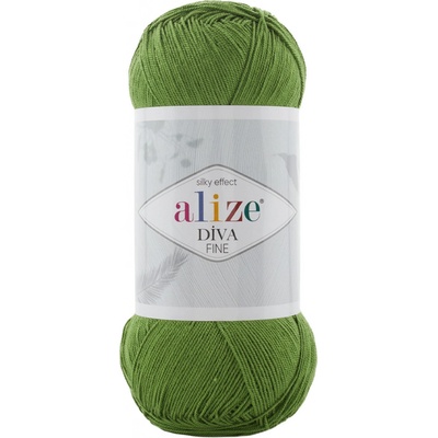 Alize Příze Diva FINE - 210 trávová zelená