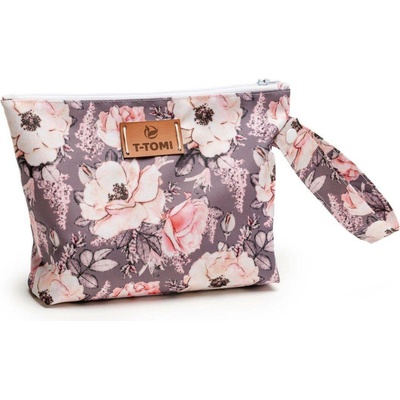 T-Tomi Taška Small Baggie Grey Flowers