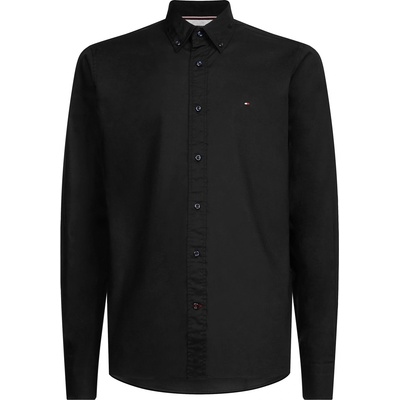 Tommy Hilfiger Риза с дълъг ръкав Tommy Hilfiger Core Flex Long Sleeve Poplin Shirt - Black BDS