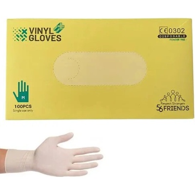 Maxpack Vinyl Jednorázové rukavice nepudrované transparentní