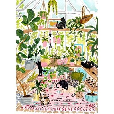 Pieces & Peace - Puzzle Botanical Cats - 500 piese