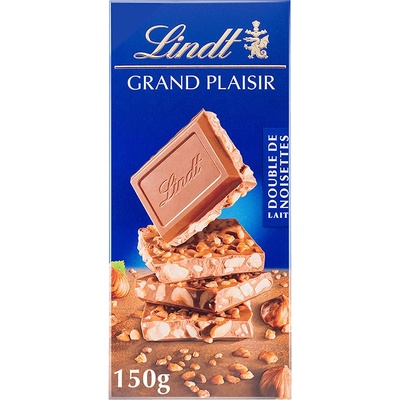 Lindt GRAND PLAISIR mliečna čokoláda s lieskovými orieškami a karamelom 150 g