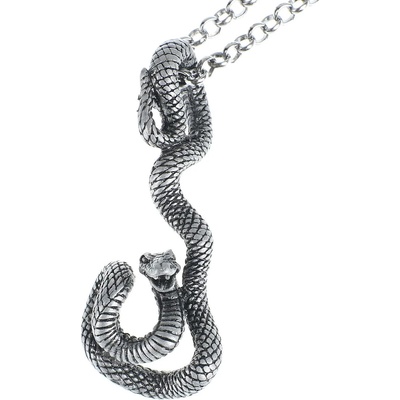 Leather & steel fashion Колие с висулка Змия - lsf4 64