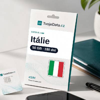 eSIM Itálie 50 GB / 179 dní