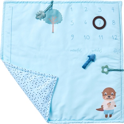 Lupilu Detská deka s míľnikmi modrá pre chlapca