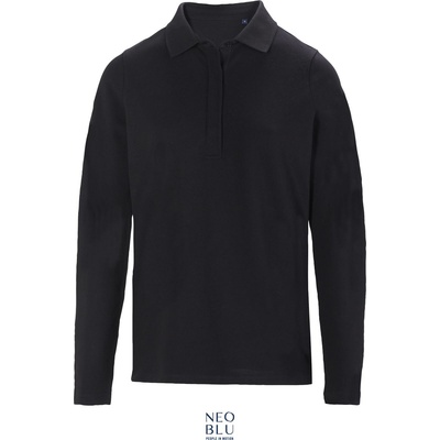 Neoblu 4397 OWEN LSL WOMEN / Дамска поло риза с дълъг ръкав от пике - тъмночерна S (244397n1101)