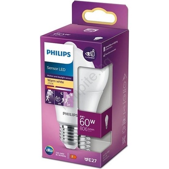 Philips LED крушка Philips A60 E27/8W/230V с сензор 2700K (P5088)