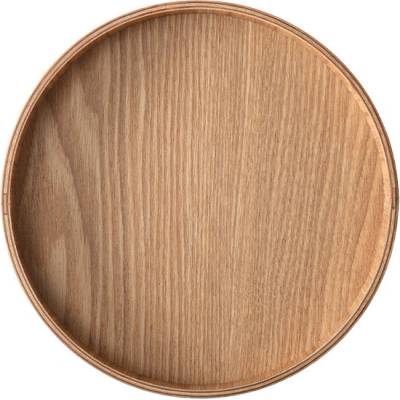 Lunasol Okrúhly podnos Ø 22 cm H: 3.5 cm Elements Wood jaseň