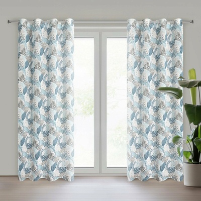 EUROFIRANY ZÁVES NA KRÚŽKOCH AMELA 140X250 CM LISTY