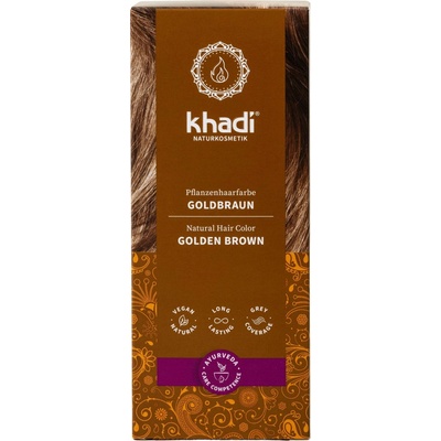 Khadi rastlinná farba na vlasy Zlatá Hnedá 100g