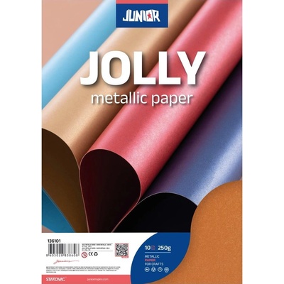 JUNIOR-ST Dekorační papír A4 10 ks Metalic měděný 250 g