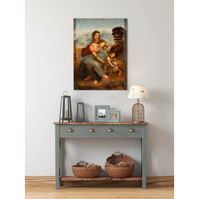 Obraz na plátně Leonardo da Vinci - Svatá rodina se sv. Annou - Svatá rodina se svatou Annou - 30x50 cm
