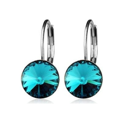 NUBIS® ocelové náušnice s krystaly Swarovski® BLUE ZIRCON NBS08-BZ