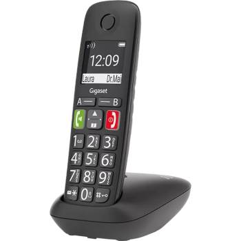 Gigaset Безжичен DECT телефон Gigaset E290 - черен (1015002)