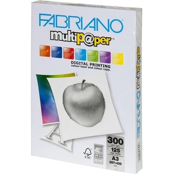 Fabriano Копирен картон Fabriano Multipaper, A3, 300 g/m2, гланц, 125 листа (53829742)