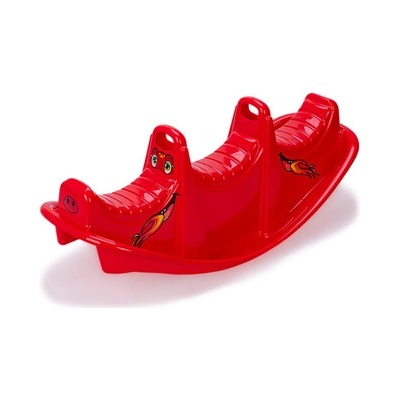 Dohánytoys Hojdačka s nálepkami pre 3 osoby 100cm červená