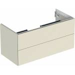 Geberit Стенен шкаф Geberit One, лъскав пясъчно сив, 120 см, с 2 чекмеджета (505.265.00.4)