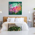  Ръчно рисувана картина The Secret Garden с размери 80x80см акрилни бои