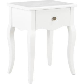 vidaXL 280005 Nightstand White 40x30x50 cm Solid Pine Wood (280005)