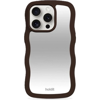 Holdit Калъф Holdit - Wavy, iPhone 15 Pro, Chocolate/Mirror (7330985164415)