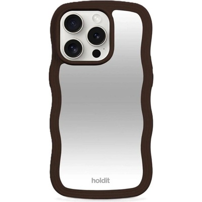 Holdit Калъф Holdit - Wavy, iPhone 15 Pro, Chocolate/Mirror (7330985164415)