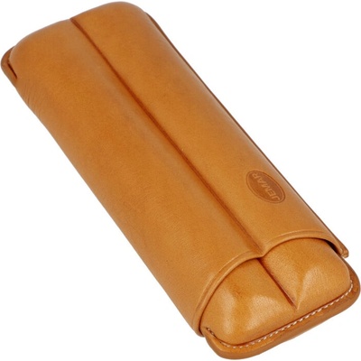 Jemar pouzdro na 2 doutníky kůže 17 cm natural