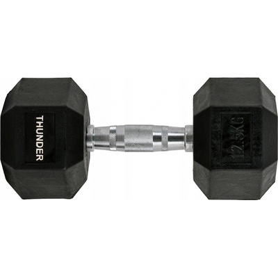 Thunder potiahnuté/gumované činky 1 x 12,5 kg