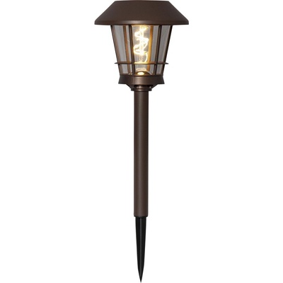 Star Trading Кафяво външно соларно LED осветително тяло, височина 35 cm Fergus - Star Trading (482-34)
