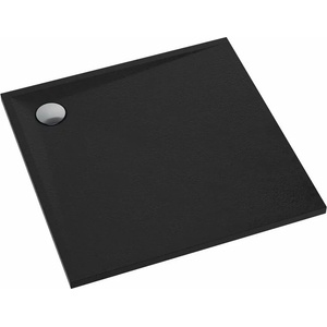 OMNIRES Квадратно душ корито от композит Omnires Stone матово черно 90x90 см (STONE90/KBL)