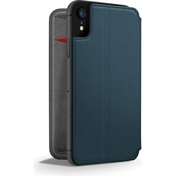 Twelve South SurfacePad - луксозен кожен калъф тип портфейл за iPhone XR (син)