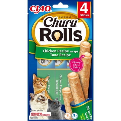Churu Rolls Chicken wraps & Tuna cream 4 x 10 g