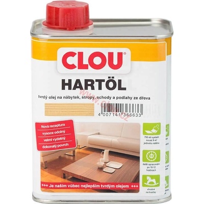 Clou HARTÖL (Tvrdý olej na dřevo) bezbarvý 250 ml