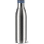 temsa HOGAR Emsa Bludrop Eco Insulated Drinking Bottle, Reusable, Recycled Stainless Steel, Eco Design, Quick-Press, 12h Hot/24h Cold, 0.7L, Dishwasher Safe, Leakproof, Blue, N3112700