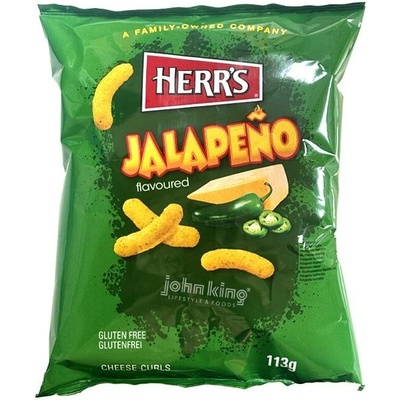 Herr's Cheese Curls Sýr & Jalapeño americké kukuřičné křupky 113 g