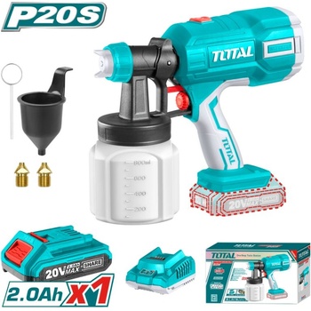 Image 1 of TOTAL Акумулаторен пистолет за боядисване TOTAL, 20 V / 2 Ah, 800 ml (TL TSGLI20406)