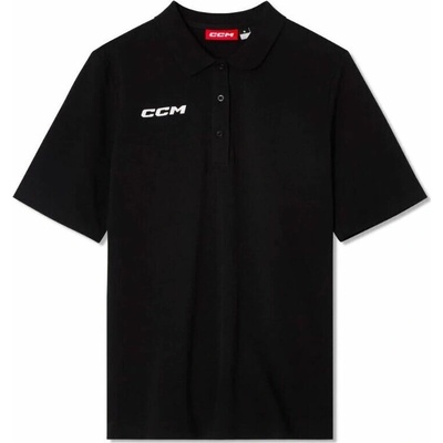CCM Team Short Sleeve Polo SR čierne