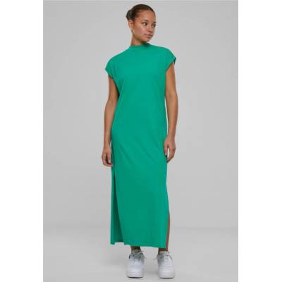 Urban Classics Ladies Long Extended Shoulder Dress ferngreen