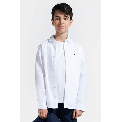 Coccodrillo Детска памучна риза Coccodrillo в бяло (WC4136102EJB)