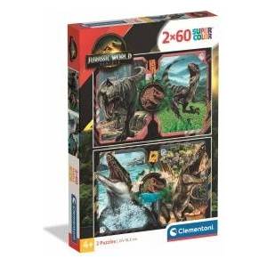 Clementoni Puzzle 2x60 Super Color Jurassic World